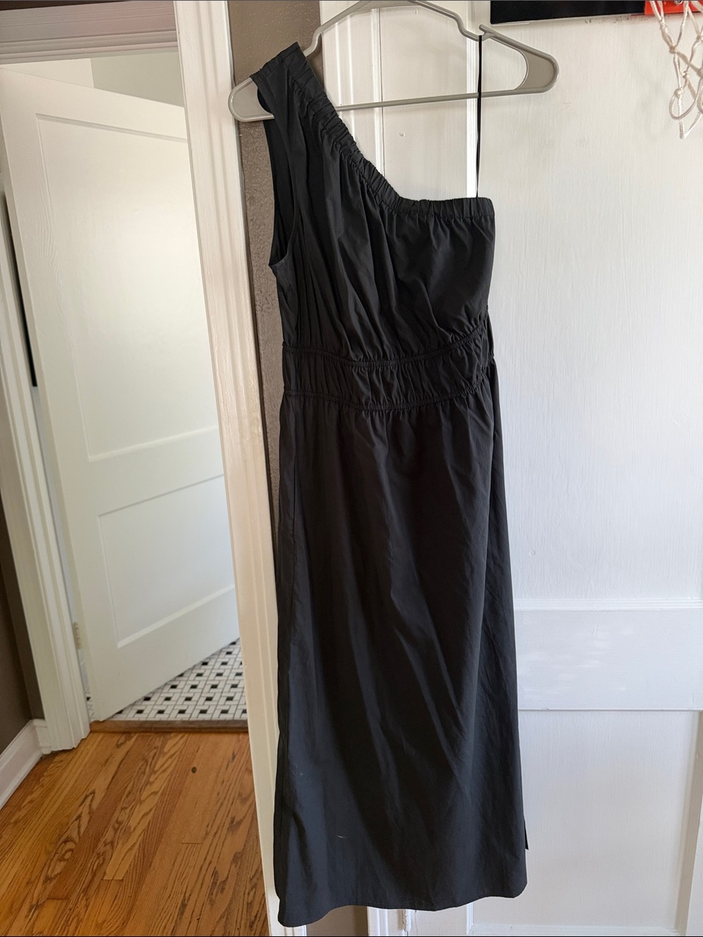 Rails One-Shoulder Black Maxi Dress